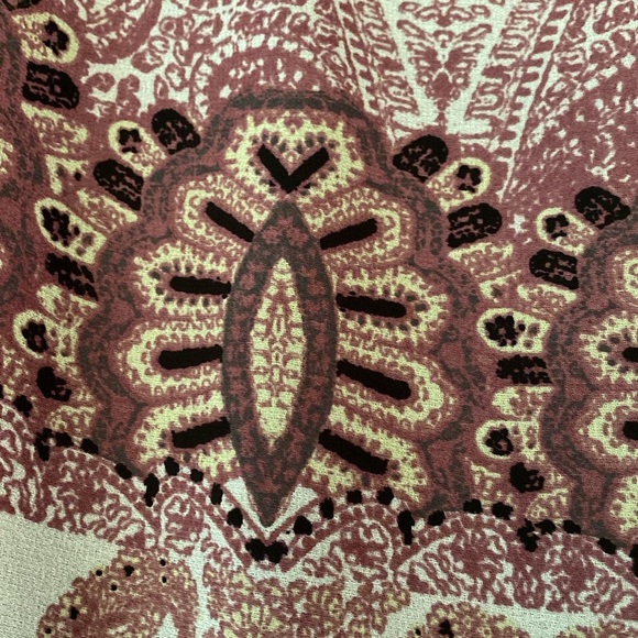 FREE PEOPLE Bohemian Tunic Top Dress Dusty Rose & Gray Brown Size S/P 🌸 - Picture 10 of 16